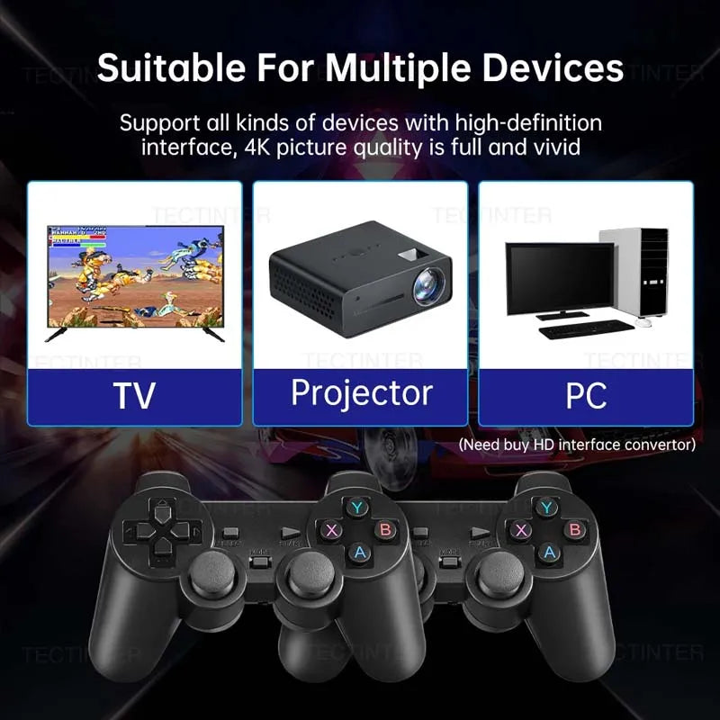 Console de Jeu Rétro 4K - 20 000 Jeux Intégrés & Manettes Sans Fil