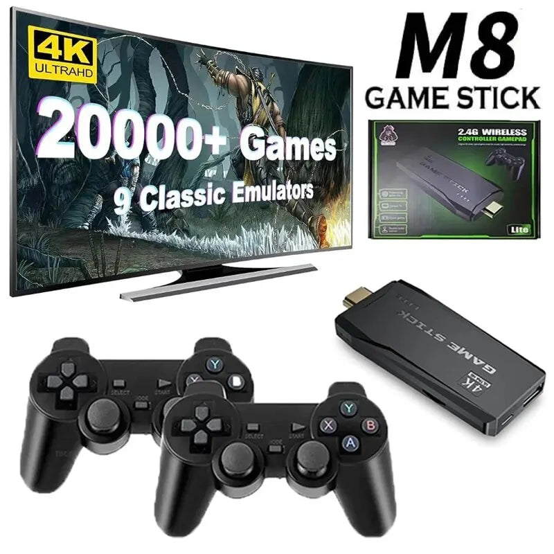 Console de Jeu Rétro 4K - 20 000 Jeux Intégrés & Manettes Sans Fil